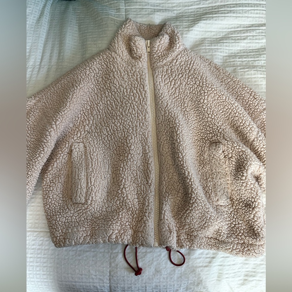 Urban outfitters fuzzy zip up sweatshirt